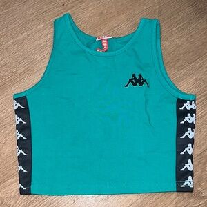 Kappa green cropped tank top